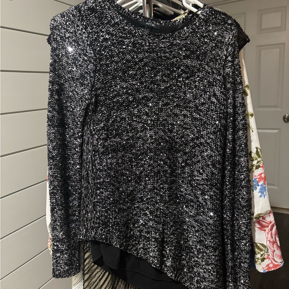 Apt. 9 Black and Gray Sweater